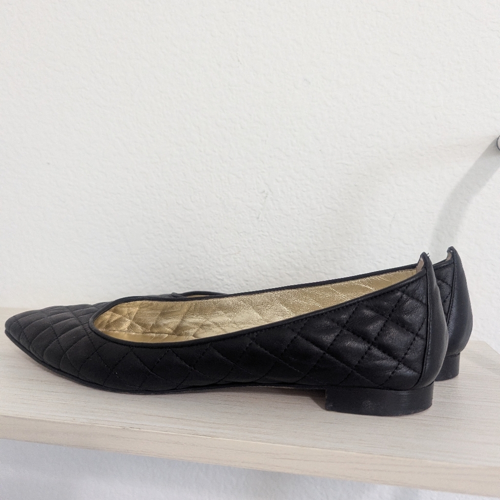 Manolo Blahnik Giungla Black Quilted Leather Flats - Picture 9 of 9